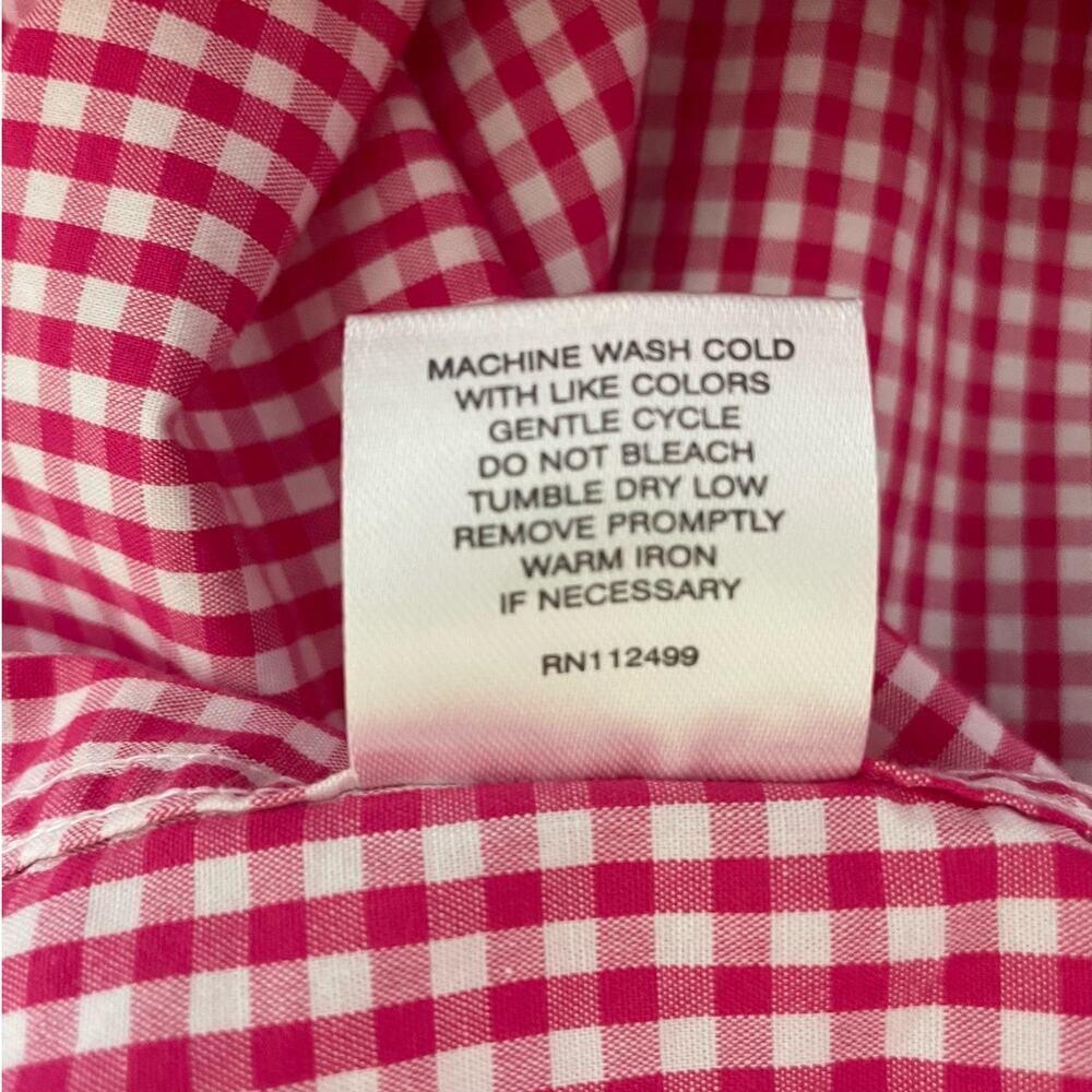 TailorByrd Mens Shirt M Pink Checked Button Up‎ Preppy Contrast Office Travel - Picture 9 of 11